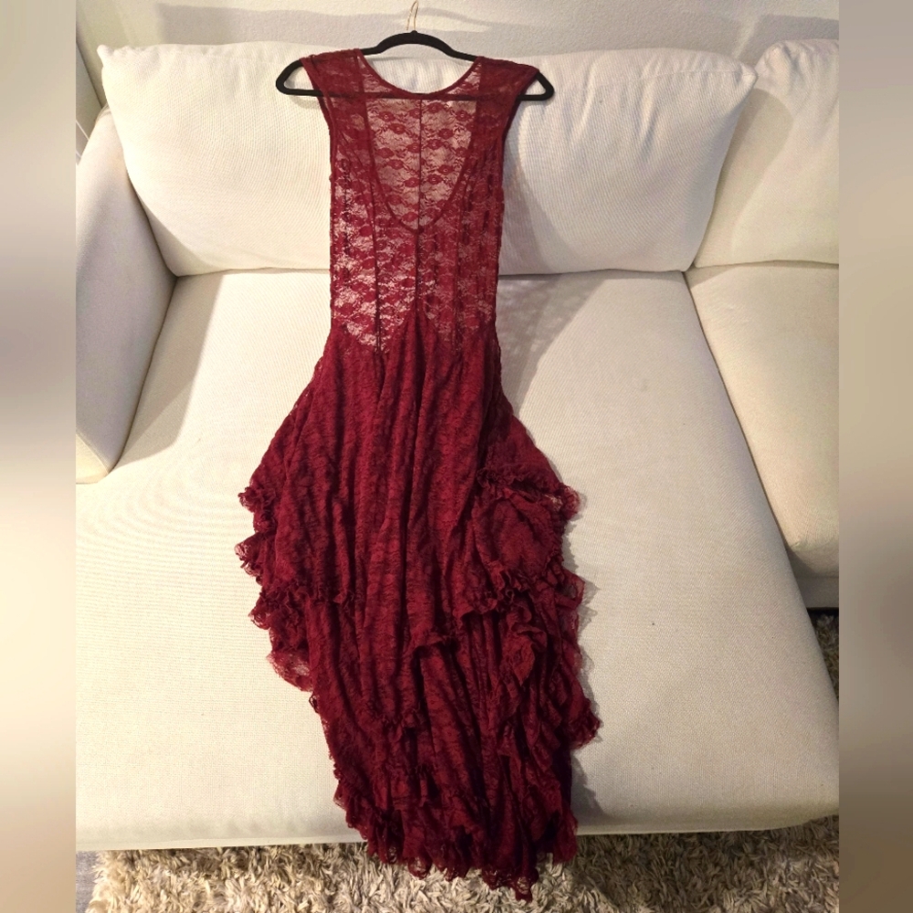 Maroon Lace Free People Dress